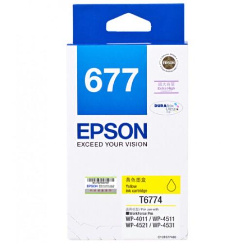 愛普生（EPSON）T6774黃色墨盒 （適用WP-4511/4521/4011機(jī)型）4系黃色大容量T6774