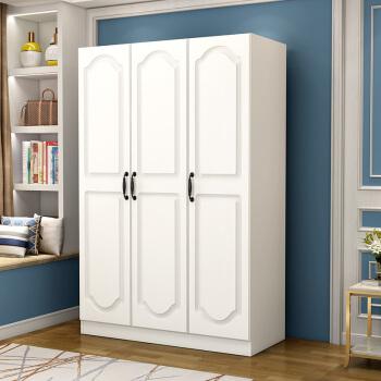 頤豐  簡約現(xiàn)代經(jīng)濟(jì)型234門歐式衣柜模壓臥室柜子整體家具定制衣櫥 暖白色 長80*高180*深50   兩門衣柜
