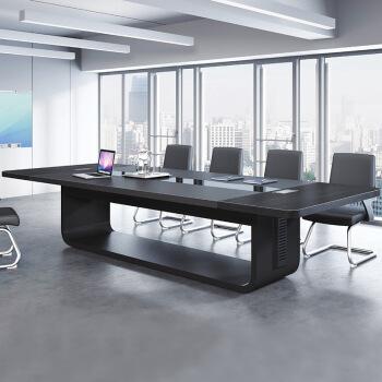 質(zhì)量可比世紀柏源【【品牌特賣】會議長桌辦公家具簡約現(xiàn)代會議桌新款會議室桌研討桌椅組合 3.6米會議桌